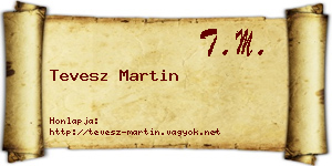 Tevesz Martin névjegykártya