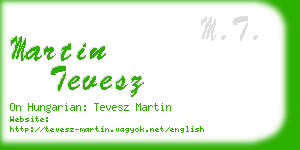 martin tevesz business card